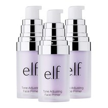 elf 톤 어드저스팅 페이스 프라이머 14ml, Brightening Lavender, 3개
