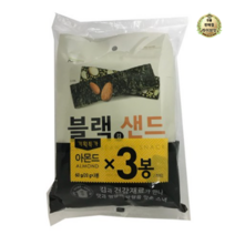 라이브잇 풀무원 블랙김샌드 아몬드 스낵, 3개입, 20g