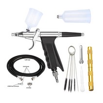 중력 피드 듀얼 액션 에어브러시 스프레이 건 아트 크래프트 페인트 네일 케이크 Diy 0 3MM 7CC 15-, 03 C
