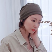 가을 겨울 순면비니 중년비니 중년 여성 모자 패션비니 헤어두건 항암 두건 모자 병원 실내 식당 항암모자 수면모자