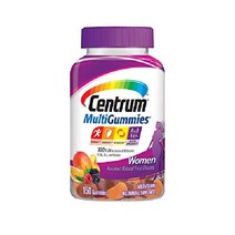 센트룸 Centrum MultiGummies 여성용 구미 종합 비타민 D3 B 및 항산화제가 함유된 비타민/종합 미네랄 보충제 다양한 과일 맛 - 170개, 150 카운트(1팩)
