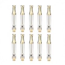 공예 수제 1mL 리필 가능 오일 카트리지 세라믹 코일 누출 방지 유리 탱크 510 스레드 배터리용 1, 01 10pcs Silver