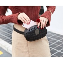 여성골프가죽미니크로스백 골프파우치 골프공케이스 골프힙색 등산힙색 벨트백 여자힙색 슬링백, 화이트