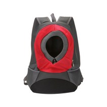 반려동물 백팩 Pawstrip 애완 동물 캐리어 고양이/개 배낭 강아지 여행 가방 헤드 아웃 패딩 어깨 개 앞 작, 02 Red_02 L