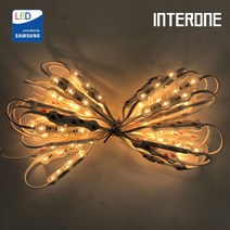 인터원 LED 3구모듈, 50개, 0.72W 전구색 투명커버(국산/삼성칩)