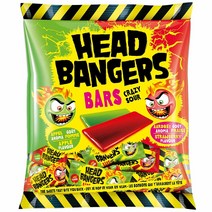 프랑스 Head Bangers 헤드 뱅거스 크레이지 사우어 신맛 애플 딸기 츄잉 캔디 사탕 200g 3팩