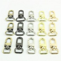 가죽공예 DIY 스트랩 체인 버클 금속 악세사리 D링 스위블 스냅 후크 트리거 랍스터 걸쇠 클립 가죽 공예 가방 벨트 웨빙 키체인용 1 개, ID19mm+silver