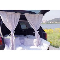 14시이전 당일출고! 캠핑용 감성 차박커튼 트렁크커튼 2p 1세트 15종컬러, 12.미니체크베이지