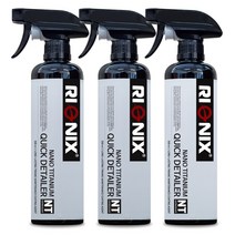 리오닉스 나노 티타늄 퀵디테일러 유리막코팅 광택제 물왁스, 3개, 500ml