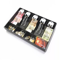 팝업 부스 지폐 보관함 행사 카운터 금고 서랍 보관용 포장마차 계산함, 블랙(4칸) 30.6x28.5x6cm