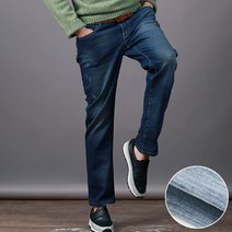 스댕클럽 남성용 겨울 히든밴딩 스판 피치기모 데님 팬츠 SJM0986