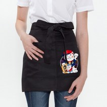 Gudaform 허리형 네코 디자인 앞치마 힙합네코 플렉스(FLEX) / 일식디자인 Apron / 주방복 조리복 홀 유니폼 추천, 네코플렉스 블랙