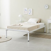 [쿠사]N110 헤드리스 스틸 침대 프레임 SS 2colors~5525EA+V, 서쿠나삼4쿠팡4 화이트