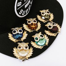 블링 큐빅 부엉이 골프 볼 마커 마킹 골프악세사리 선물, 블랙