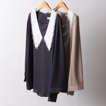 위쉬몰 / 빅사이즈사랑해요 F113L108 레이스모티브블라우스 IR