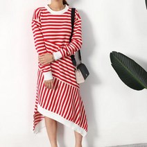 F14221/봄 가을신상 언발스커트 스트니트원피스 빅사이즈니트원피스 _ 2501209EA