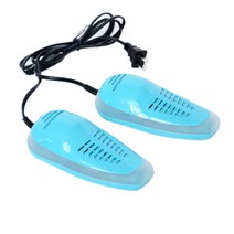 용관샵 운동화건조기 신발스타일러 휴대용 UV 전기 신발 건조기 히터 AC 220V 램프 포함 소독제, 02 핑크 컬러
