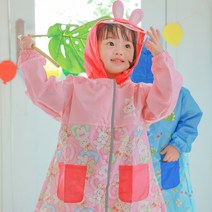 윙하우스 로라앨리 하트 빔 레인코트 우비 우의 비옷 투명 챙 똑딱이 유아 아동 남아 여아 키즈 어린이집 유치원