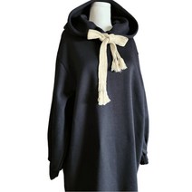 윈썸 데일리 기모 후드 롱 루즈핏 따뜻한 여성 원피스