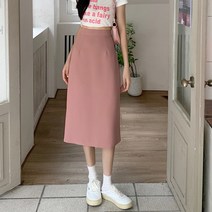 MOSAIRATION여성 라인 드레스 청바지 스커트 여름 밴딩 훌 스커트 롱 플레어 스커트