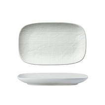 [루전]_니트 직사각접시(중)-W22 (네이비 화이트 블랙 아이보리 택1), 단품, 색상:화이트