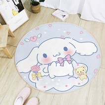예쁜 귀여운 핑크 시나모롤 원형 러그 카펫 마이멜로디 블루 아이방 여아방 꾸미기 산리오