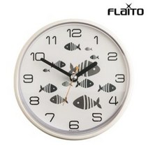 국산 간편흡착 욕실시계 무소음 이케아벽 친구집들이선물 방수 흡착 시계 3종 모음, 02_디자인 욕실 방수시계 물고기