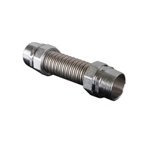 에어컨 벨로우즈 1-1/4 "1-1/2" 2 BSP 304 스테인레스 스틸 수나사 커넥터 철 조인트 골판지 파, 06 Length 50cm_03 2-1/2