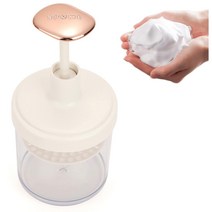 세안용 거품기 푸시 타입 부드러운 크림 거품기 세안료 간단 귀여운 섬세한 마이크로 버블 (화이트)