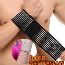 비바즈몰 BOER 손목밴드 압박붕대 손목보호 스트랩 양손겸용, 블랙