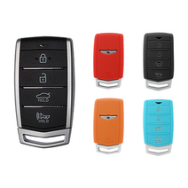 이너스 제네시스 G70 G80 스마트 키 실리콘 케이스, 블랙