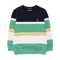 헤지스키즈] 23SS [EARTH] 오가닉 맨투맨 (HTS02TM13M_GN) 남아 초등 봄 데일리 스쿨룩 선물 티셔츠