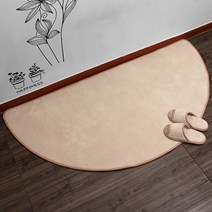 [천삼백케이] [엘키] 극세사 모던 반원러그 150x75