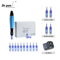 Dr Pen Ultima A1 무선 마이크로니들링 펜 12 개 카트리지 키트 더마 자동 마이크로 니들 메조테라피 스킨, 14 AU-10PCS 36 Pin, AU-10PCS 36 Pin_CHINA