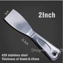 5cm 2 인치 420 스테인레스 스틸 할로우 핸들 퍼티 나이프 페인트 도구 석고 충전 주걱 스크레이퍼 벽 장식용 손, 01 1pcs