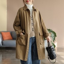 여성 가을 트렌치코트 일한 대외 무역 꼬리 상품 브랜드 컷 라벨 클리어런스 복고풍 홍콩