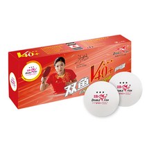 오리지널 더블 피쉬 3 스타 V40 탁구공 40 신소재 재질 플라스틱 ABS, [01] White 10 balls
