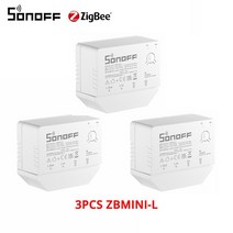 스마트 1/3/5PCS Itead SONOFF ZBMINI-L Zigbee DIY 스위치 모듈 없음 중성선 필요 2 웨이 홈 오토메이션, [03] 3PCS ZBMINI-L