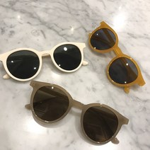 펑크 선글라스 호박 동그란 선글라스
