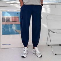 딥스토어 남자 빅사이즈 스판 밴딩 아이스 카고 조거 팬츠 바지