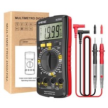 Digital Multimeter Volt Auto-Ranging Measures Current Diodes Continuity NCV, 02 Red
