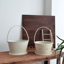 원예 바구니화분 빈티지 테라스 도기 화분 다육이그릇 6669599EA, 쿠팡 제리 타원형 26x16x15cm