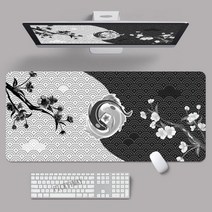 Taichi-대형 마우스 패드 100x50cm 대형 컴퓨터 게임용 키보드 매트 게이머 데스크 매트, WA00272 (3) Fish_600x300x3mm