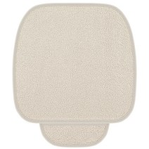 Great Life 쇼트 벨벳 스퀘어 쿠션 차량용시트, 1개, Beige