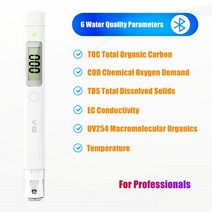 Multispectral 수질 감지기 펜 EC/TOC/COD/TDS/TEM/UV 블루투스 식수 시험기 수족관 분석기, 02 6 Parameters