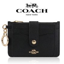 코치 [COACH] 크로스그레인 어테치먼트 카드케이스_C6881_BLACK