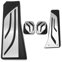 BMW 5 6 7 시리즈 E65 E67 E68 F01 F02 F10 F11 F07 F12 F13 가스 브레이크 클러치 발 받침 페달 패드 교체, 04 LHD MT Full Set 4PCS