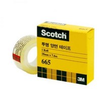 3M 3M)투명양면테이프(665R-18 오피스팩 18 7.6m 6롤) 양면(접착)테이프