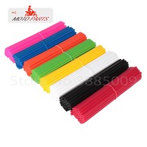 호환 오토바이 휠 36pcs 오토바이 먼지 자전거 휠 림 스포크 스킨 커버 랩 튜브 장식 보호 키트 오토바이 보호 자동차 스타일링, 검은색