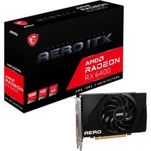 msi MSI 게이밍 라데온 RX 6400 64비트 4GB GDDR6 DP/HDMI PCIe 4 Torx 싱글 팬 FreeSync DirectX 12 VR Ready ITX OC